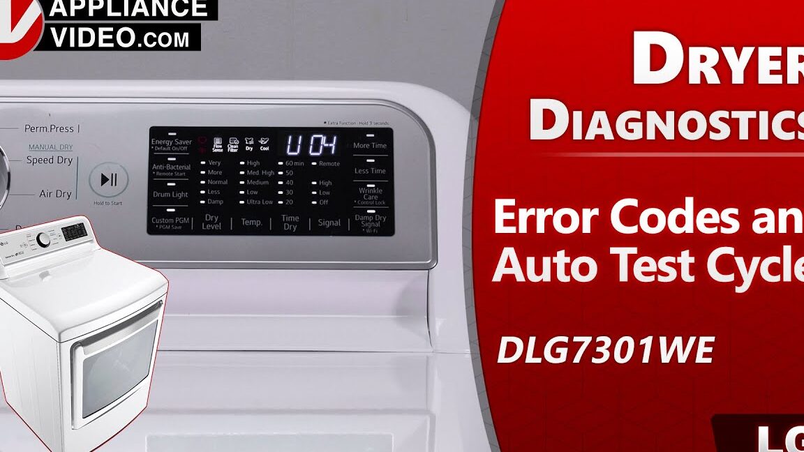 Secadora LG: modo de diagnóstico, códigos de error, solución de problemas y ciclo de prueba automática realizado por un técnico de fábrica
