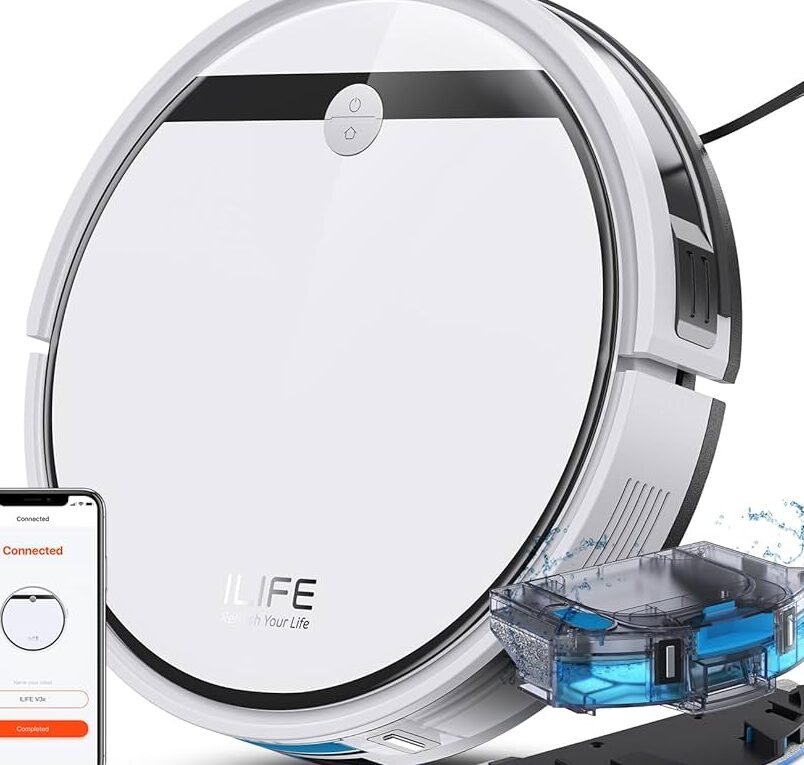 Cómo reiniciar el robot aspirador ILIFE correctamente ILIFE Robot Aspirador y Trapeador Combo, V3s Pro Actualizado, Compatible con WiFi de 2.4GHz / Alexa / Google, 120 minutos, 3000Pa, Aspirador Robótico Trapeador 2 en 1, ...