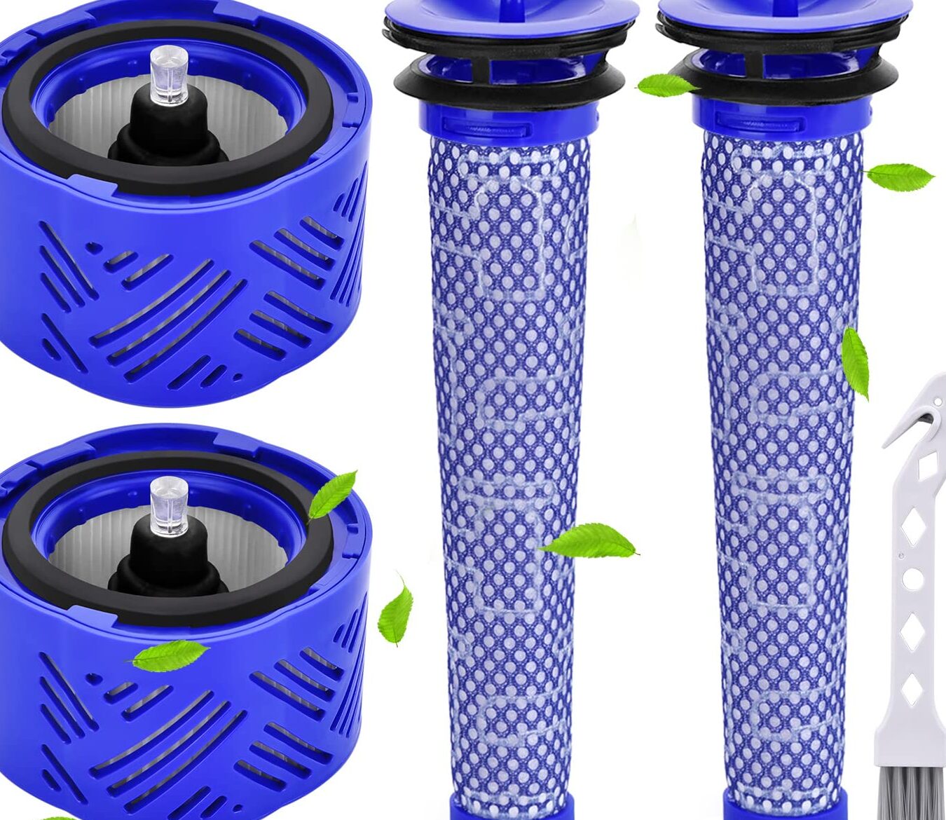 Filtro para aspiradora Dyson V6 Absolute Motorhead inalámbrica, 2 filtros posteriores, 2 prefiltros de repuesto, en comparación con las piezas # 965661-01 y 966741-01