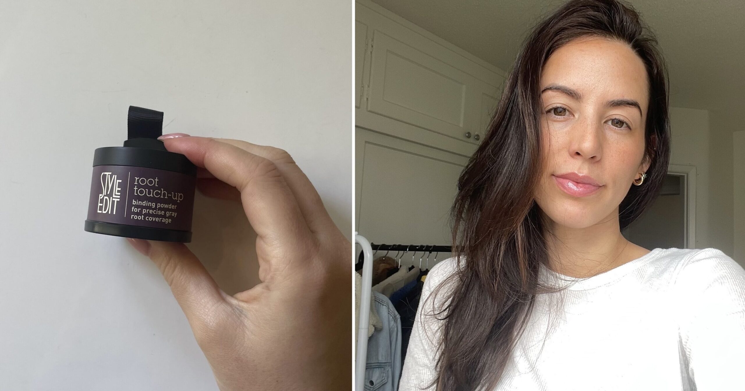 Revisión de polvo de retoque de raíz de edición de estilo con fotos |