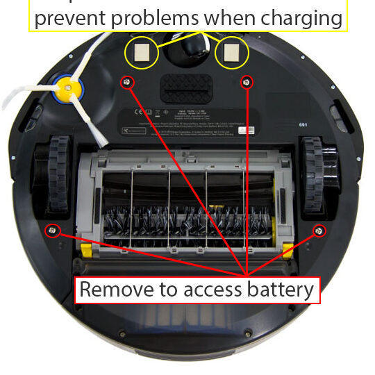 Cómo reemplazar los contactos de carga de Roomba - YouTube